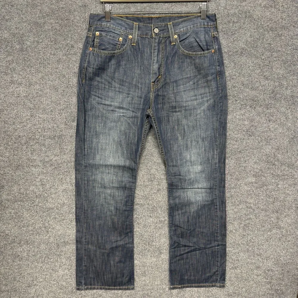 Levi's 527 Slim Bootcut Jeans Mens 32x30 Dark Wash Blue Denim 5-Pocket